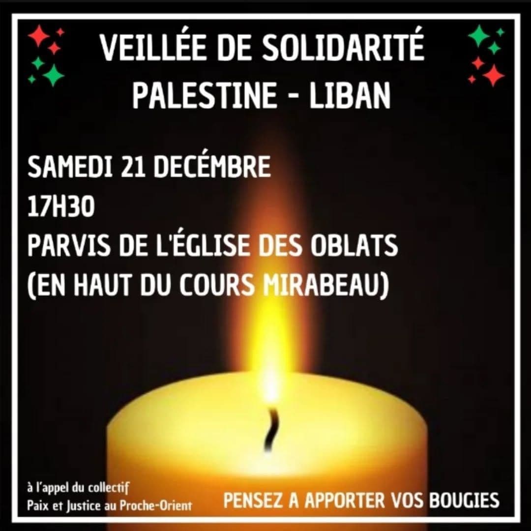 VEILLÉE DE SOLIDARITÉ PALESTINE - LIBAN