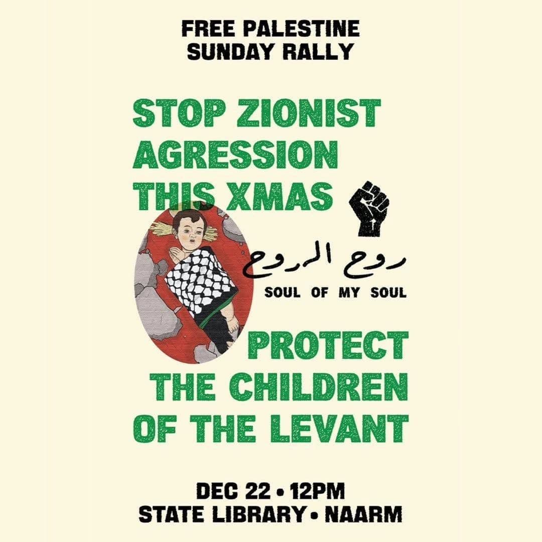 STOP ZIONIST AGRESSION THIS XMAS