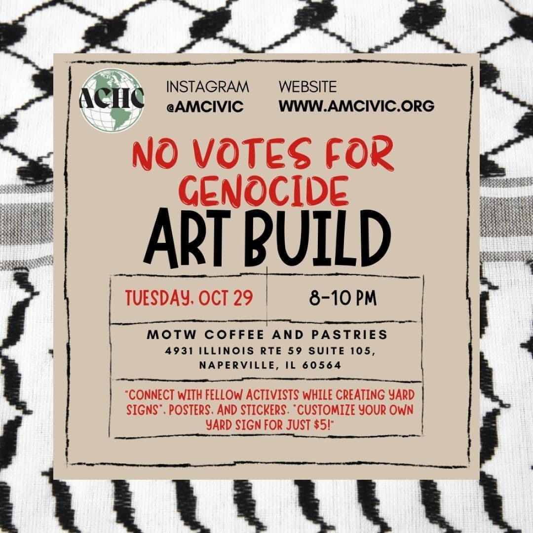 NO VOTES FOR GENOCIDE ART BUILD