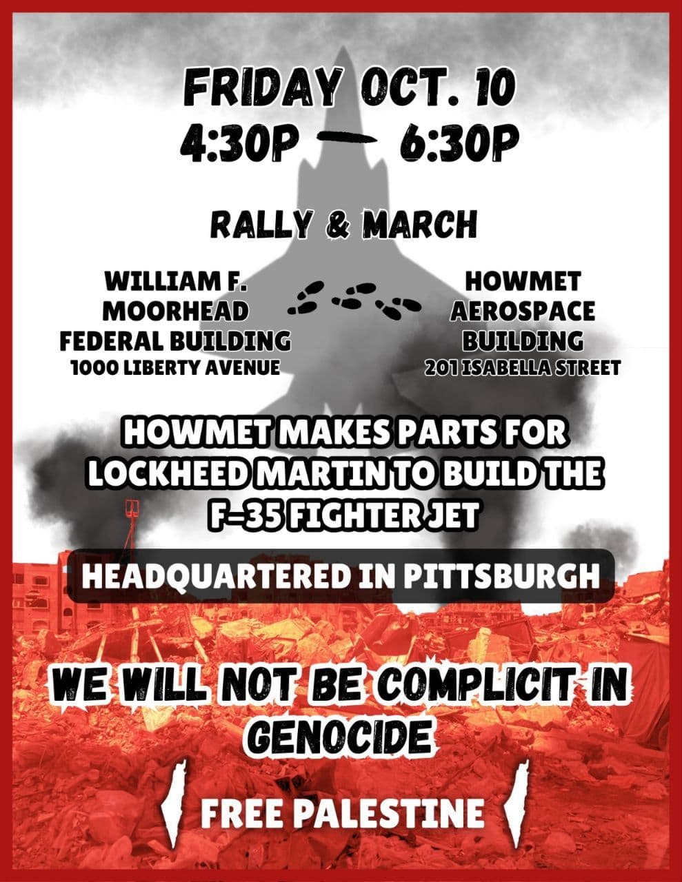 WE WILL NOT BE COMPLICIT IN GENOCIDE