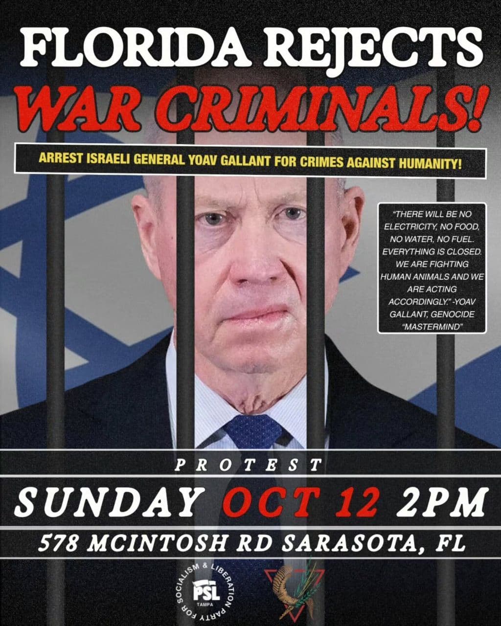 FLORIDA REJECTS WAR CRIMINALS!