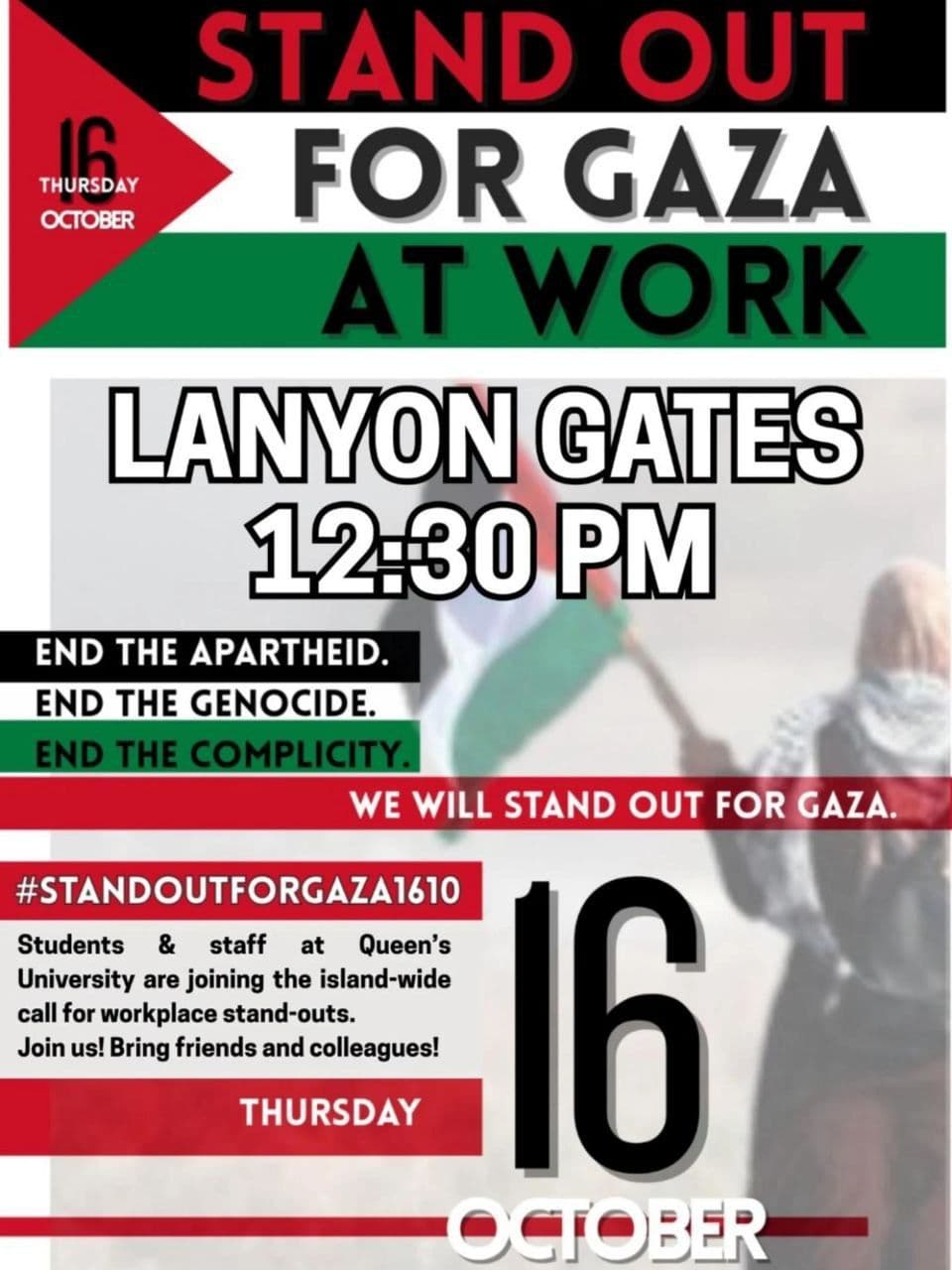 STAND OUT FOR GAZA AT WORK