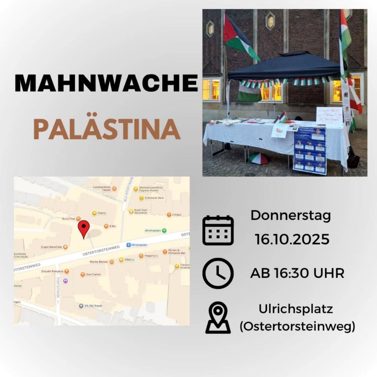 MAHNWACHE PALÄSTINA