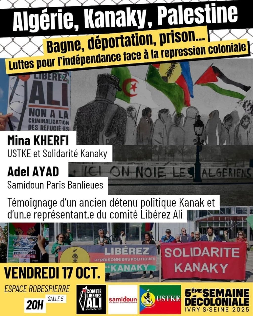 Algérie, Kanaky, Palestine