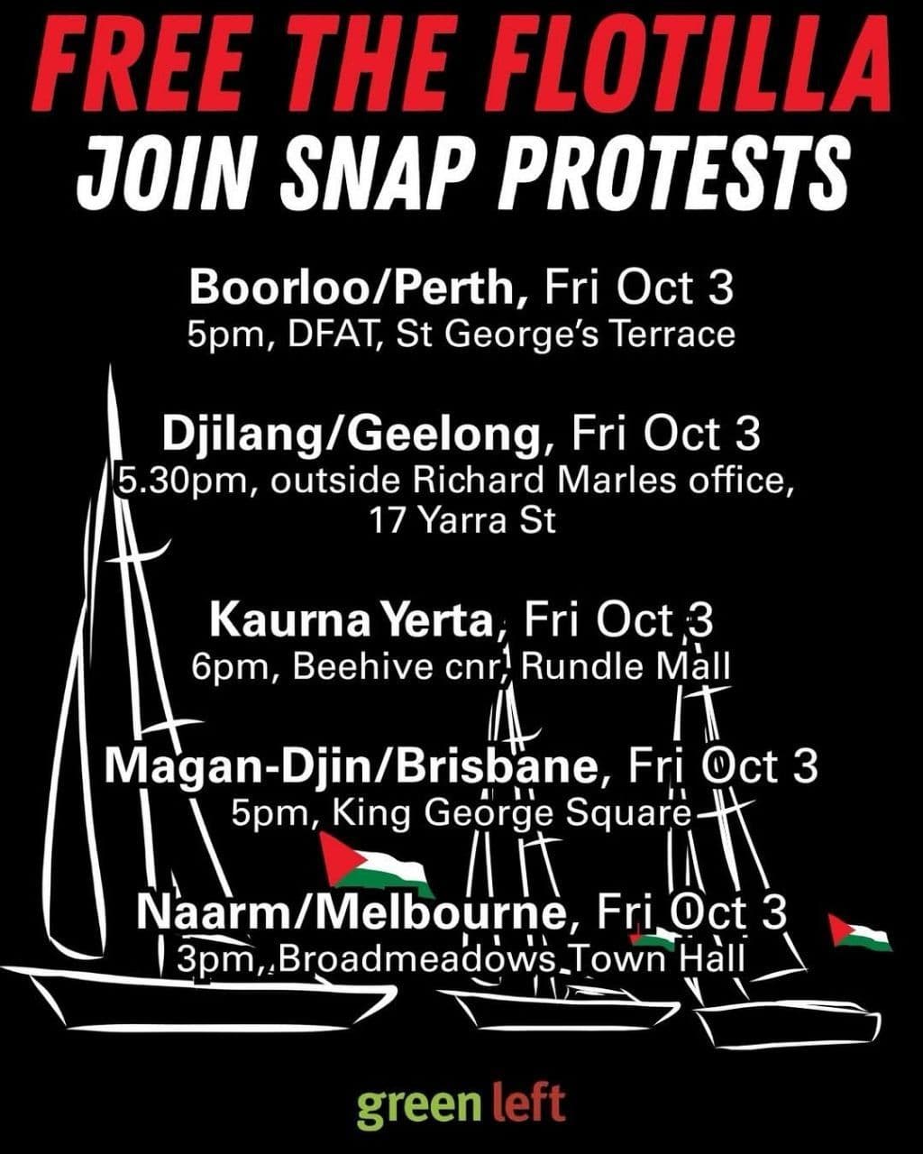 FREE THE FLOTILLA / Adelaide