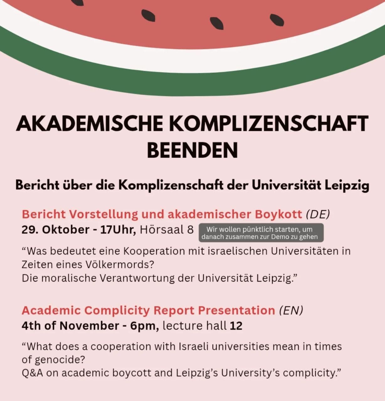 AKADEMISCHE KOMPLIZENSCHAFT BEENDEN