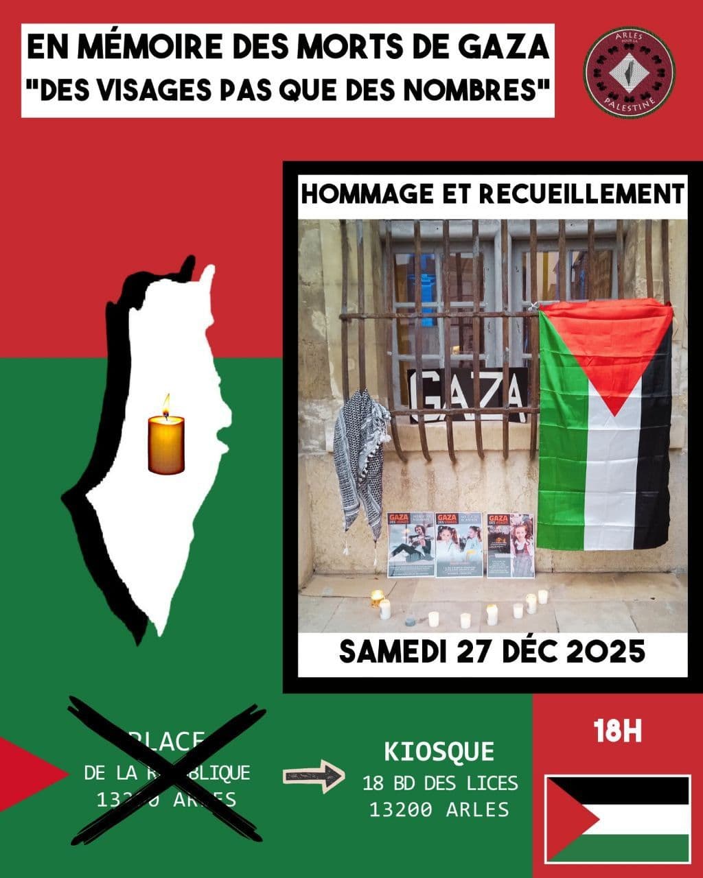 EN MÉMOIRE DES MORTS DE GAZA "DES VISAGES PAS QUE DES NOMBRES"