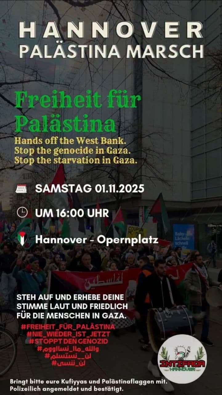 HANNOVER PALASTINA MARSCH