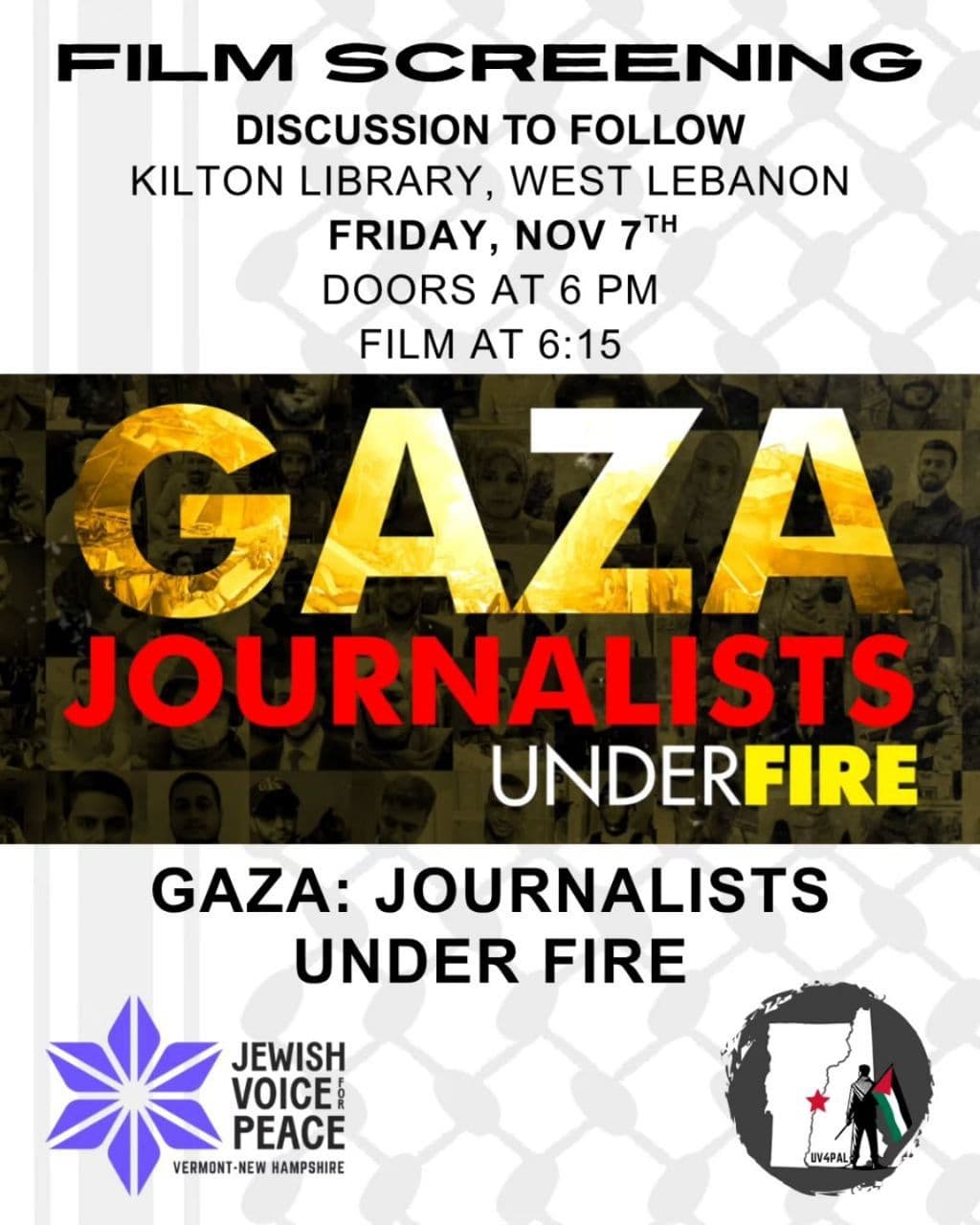 GAZA JOURNALISTS UNDERFIRE