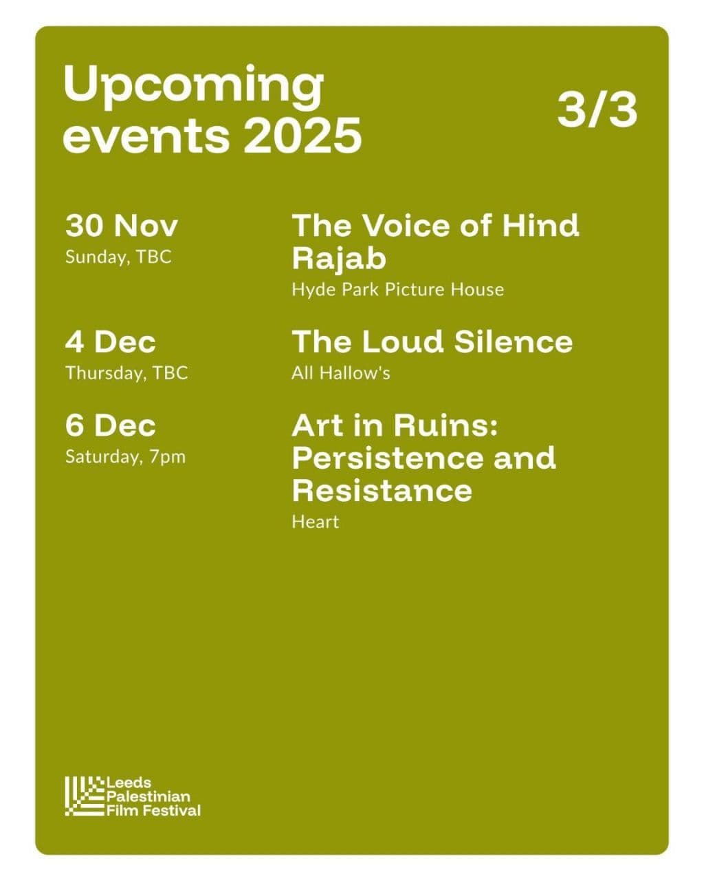 Upcoming events 2025 / Heart