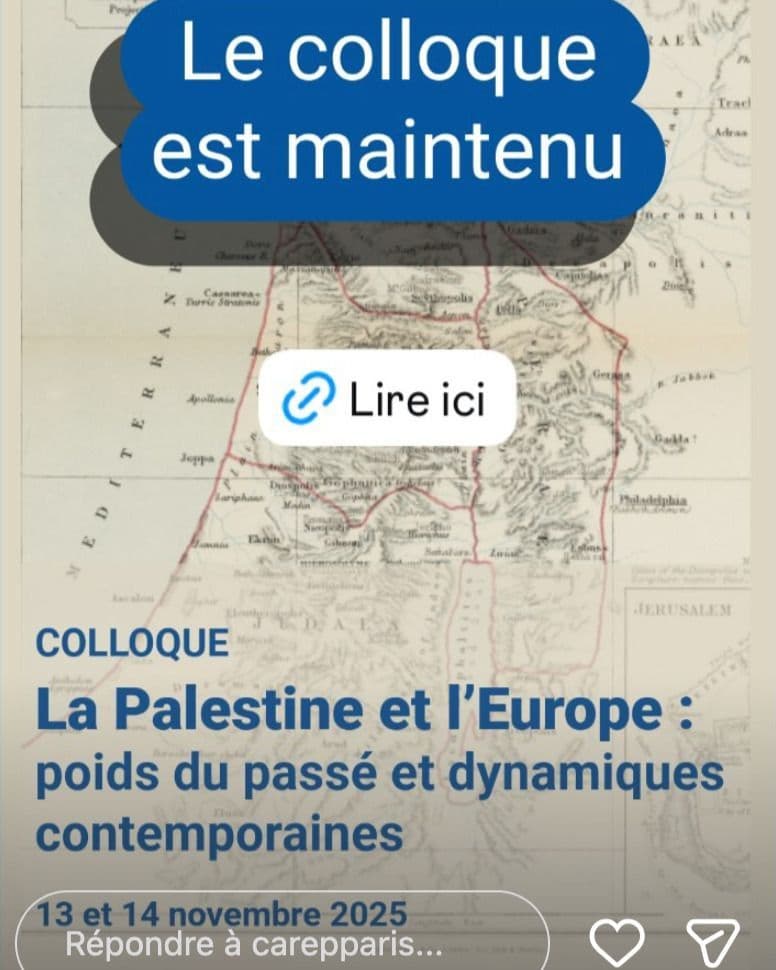 Le colloque est maintenu