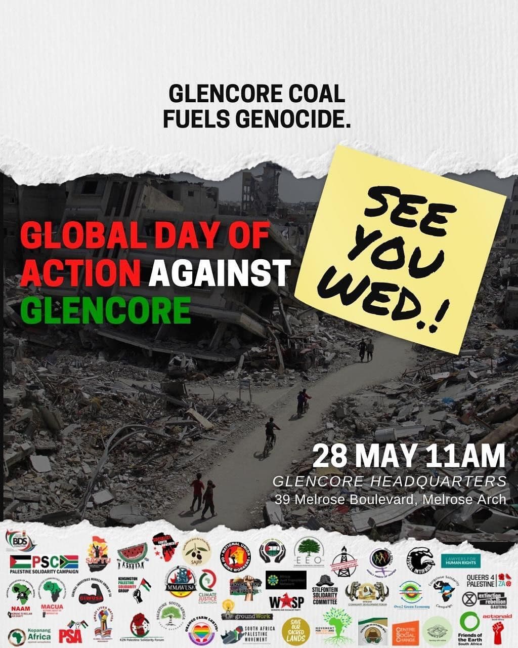 GLOBAL DAY OF ACTION AGAINST GLENCORE