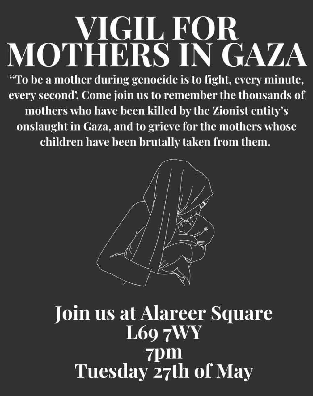 VIGIL FOR MOTHERS IN GAZA