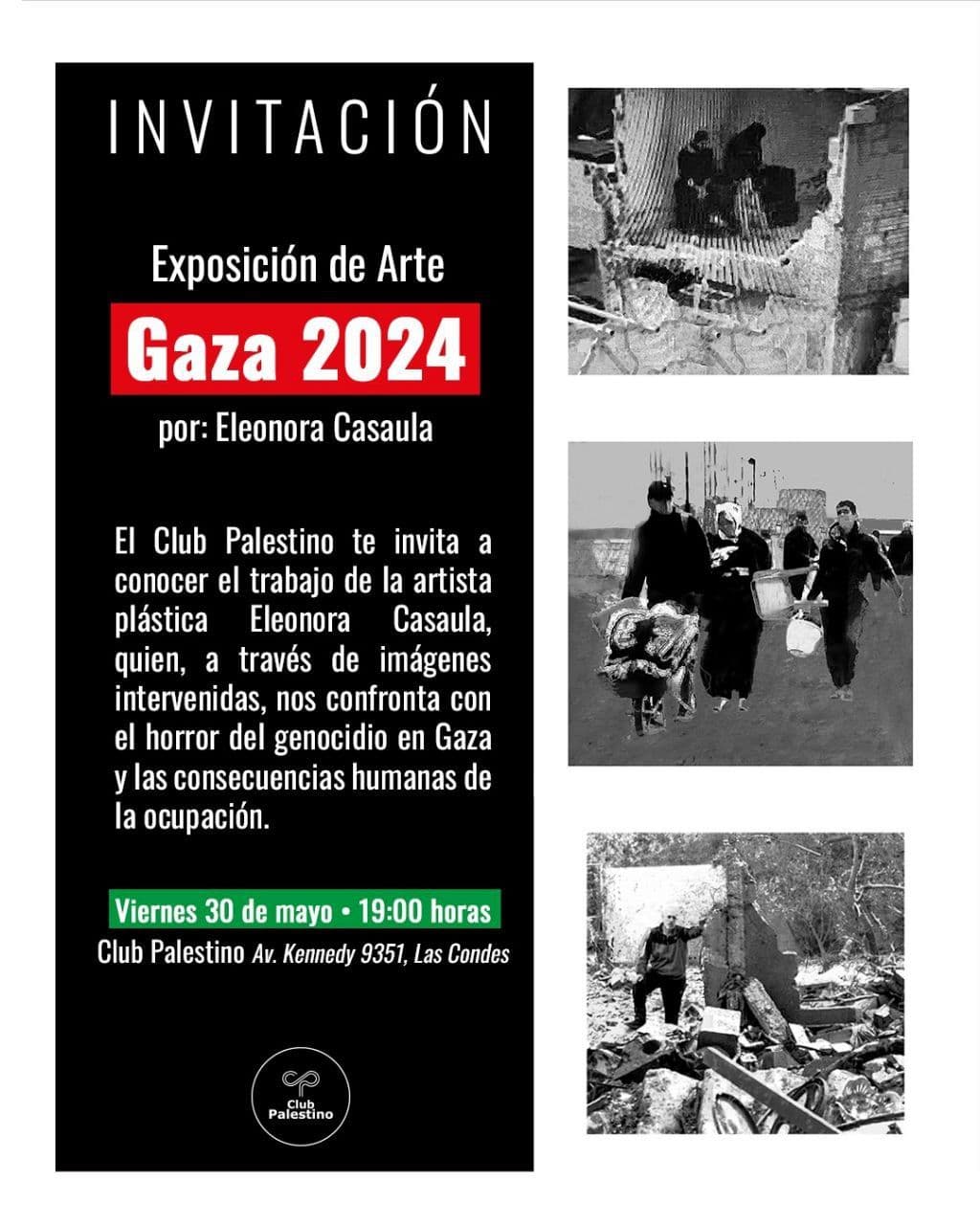 INVITACION | Exposicion de Arte: Gaza 2024