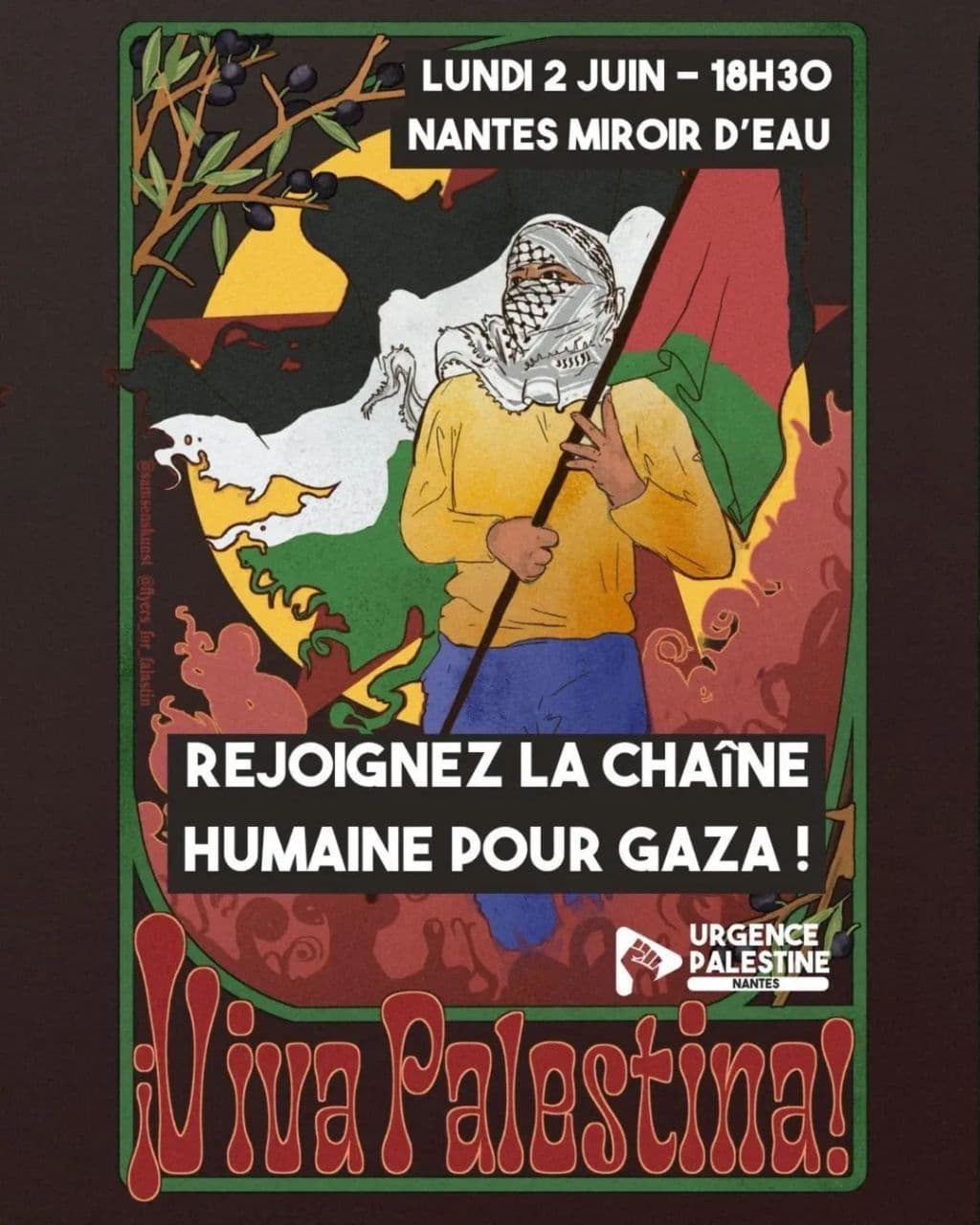REJOIGNEZ LA CHAINE HUMAINE POUR GAZA!