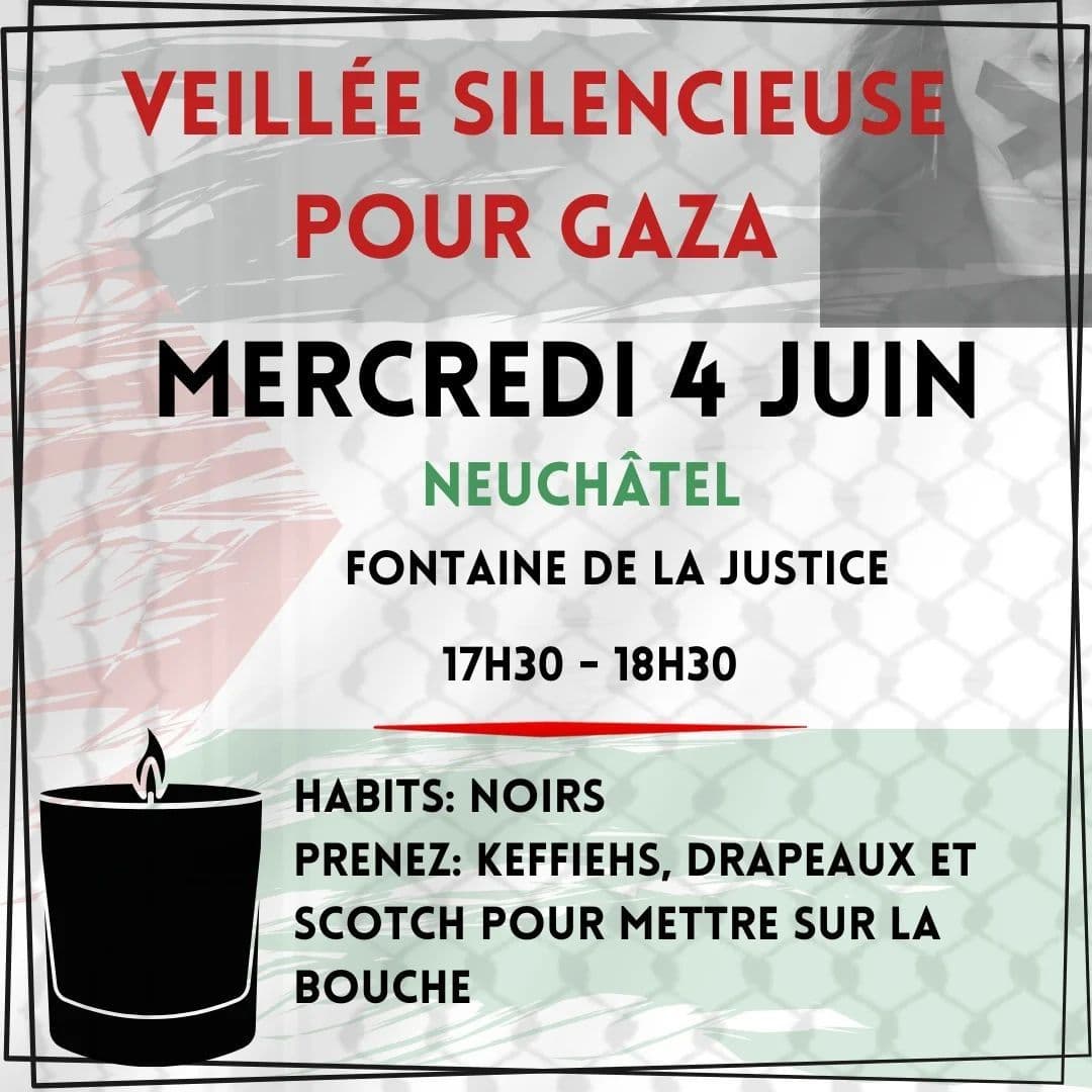 VEILLÉE SILENCIEUSE POUR GAZA