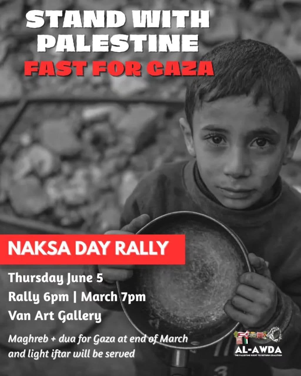 STAND WITH PALESTINE FAST FOR GARA