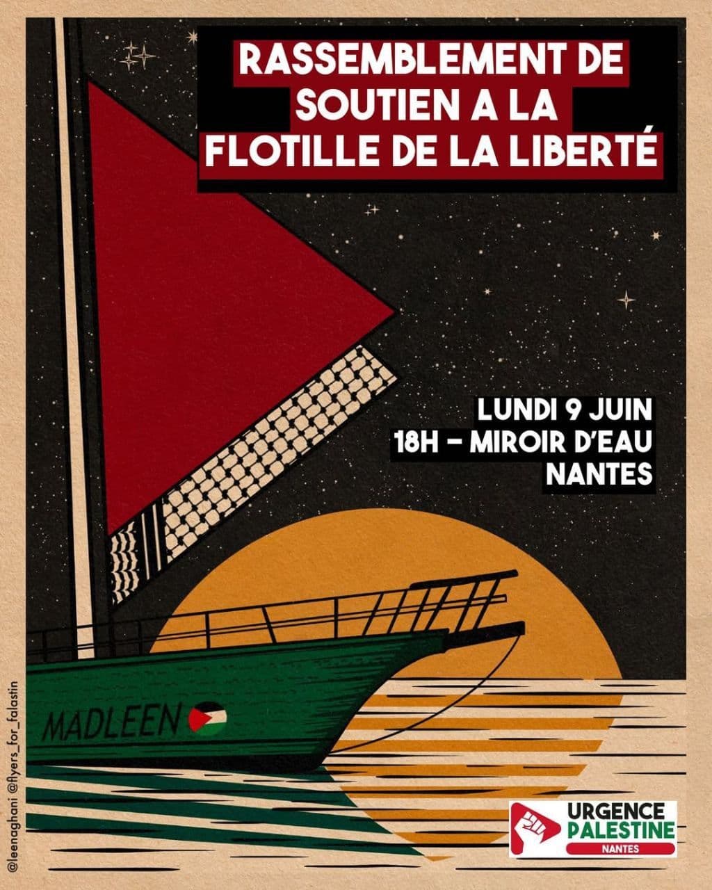 RASSEMBLEMENT DE SOUTIEN A LA FLOTILLE DE LA LIBERTÉ