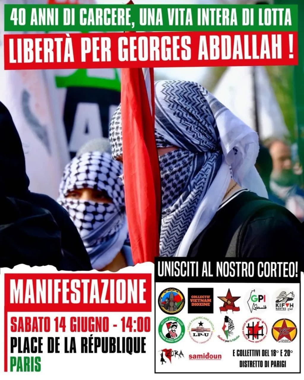 LIBERTÀ PER GEORGES ABDALLAH !