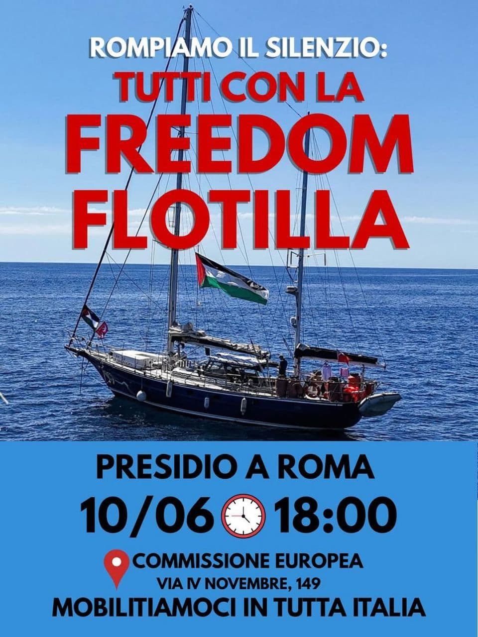 ROMPIAMO IL SILENZIO: LIBERTÀ PER LA FLOTTA E PER GAZA