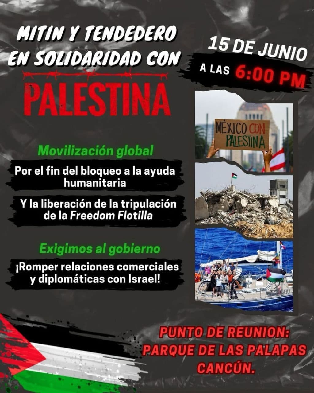 MITIN Y TENDEDERO EN SOLIDARIDAD CON PALESTINA