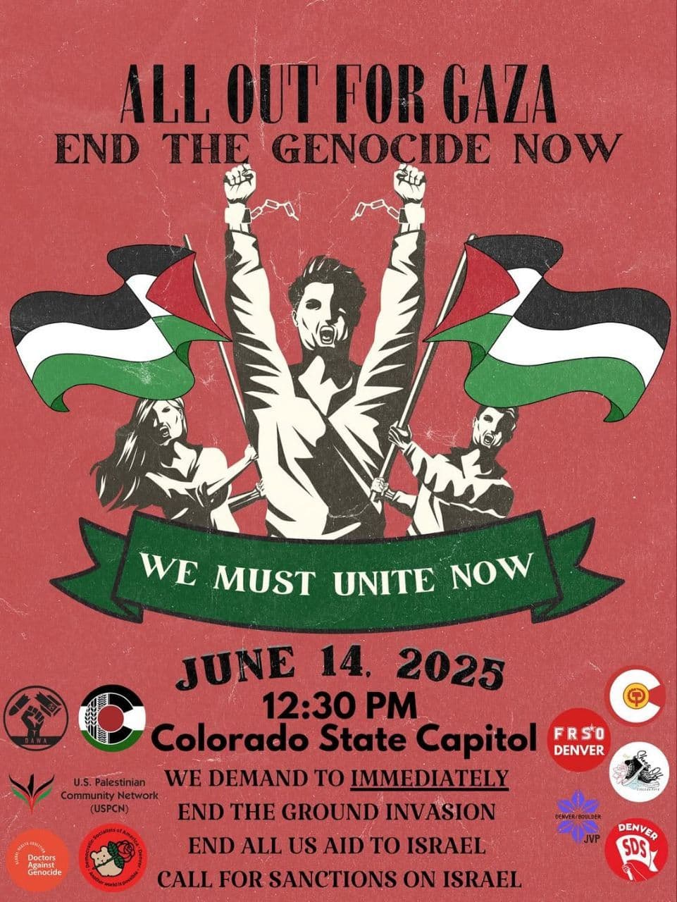ALL OUT FOR GAZA END THE GENOCIDE NOW