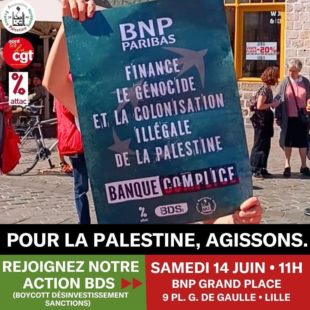 POUR LA PALESTINE, AGISSONS.