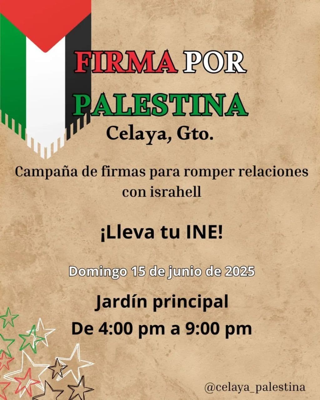 FIRMA POR PALESTINA