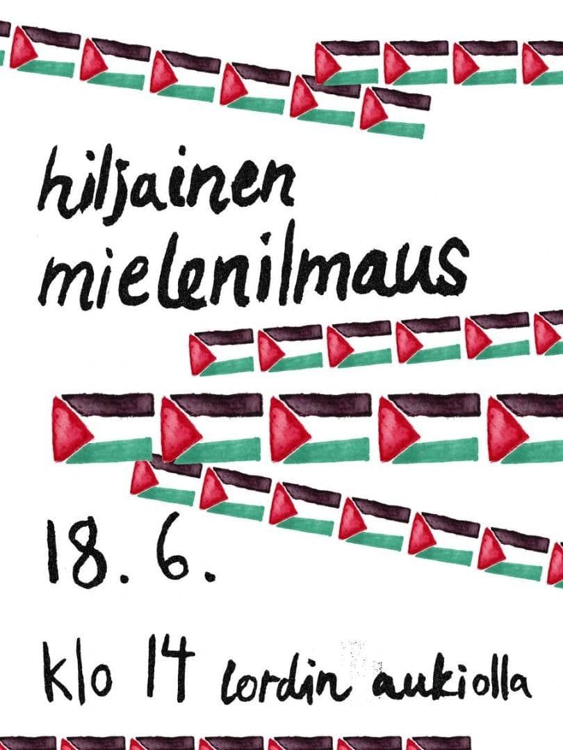 Järjestämme hiljaisen mielenosoituksen p4lestiinalaisten 
