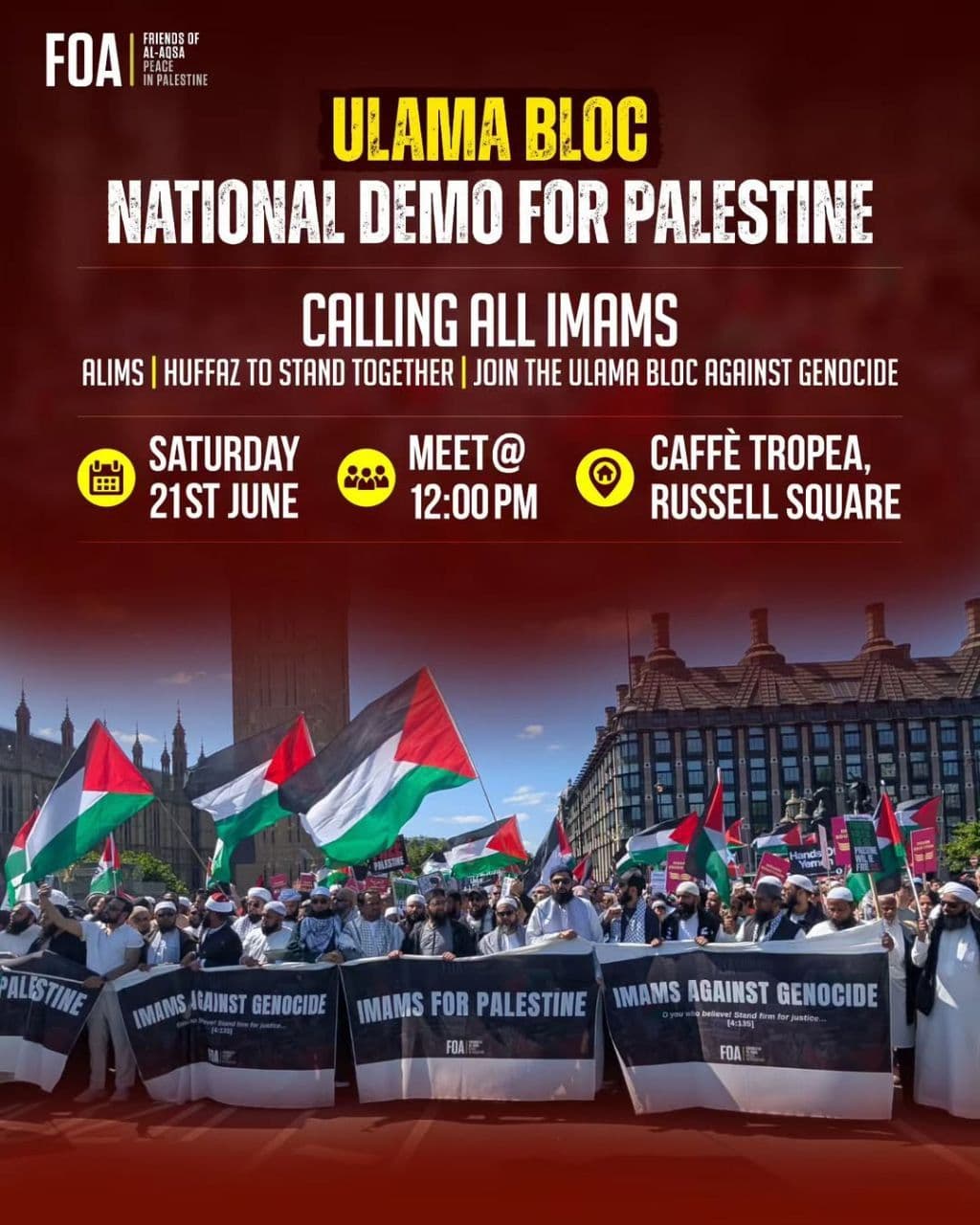 ULAMA BLOC NATIONAL DEMO FOR PALESTINE