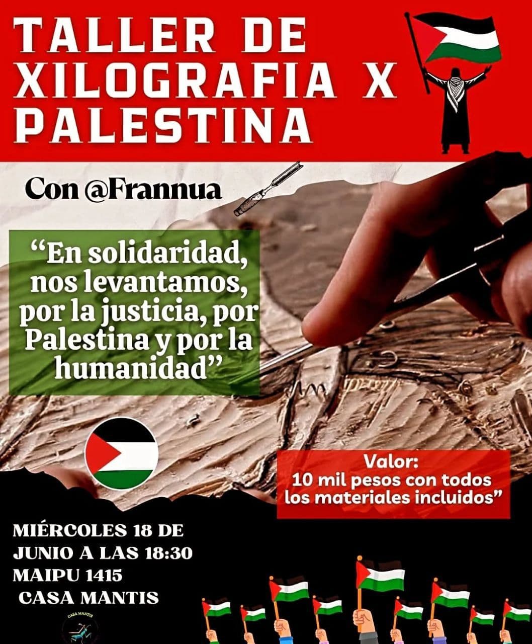 TALLER DE XILOGRAFIA X PALESTINA