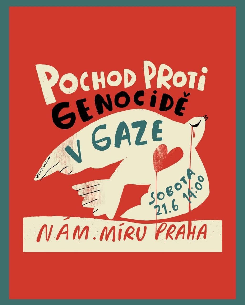 POCHOD PROTi GENOCiDE V GAZA