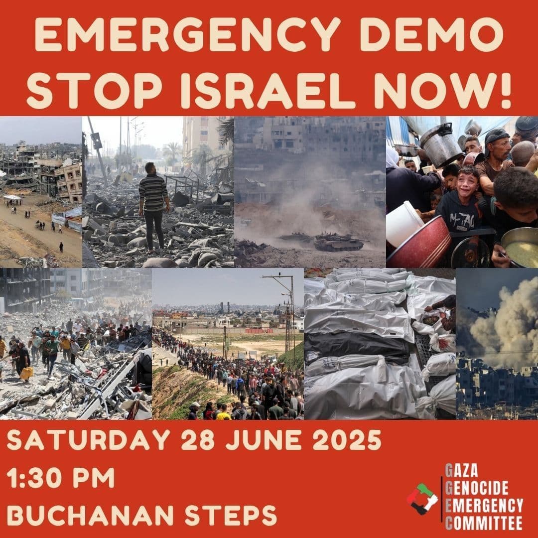 EMERGENCY DEMO STOP ISRAEL NOW!