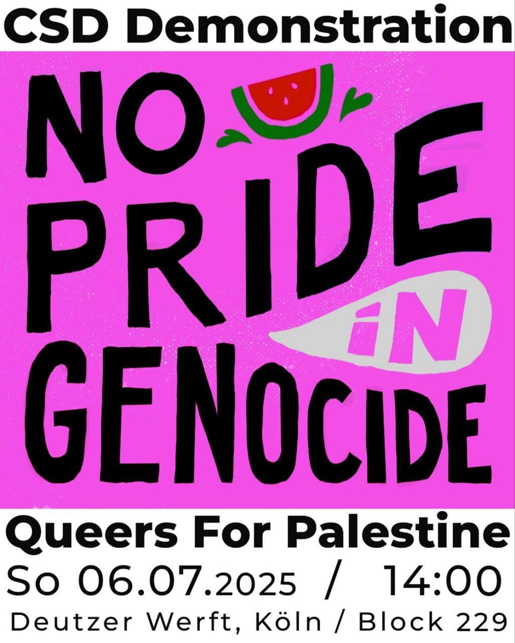 NO PRIDE IN GENOCIDE