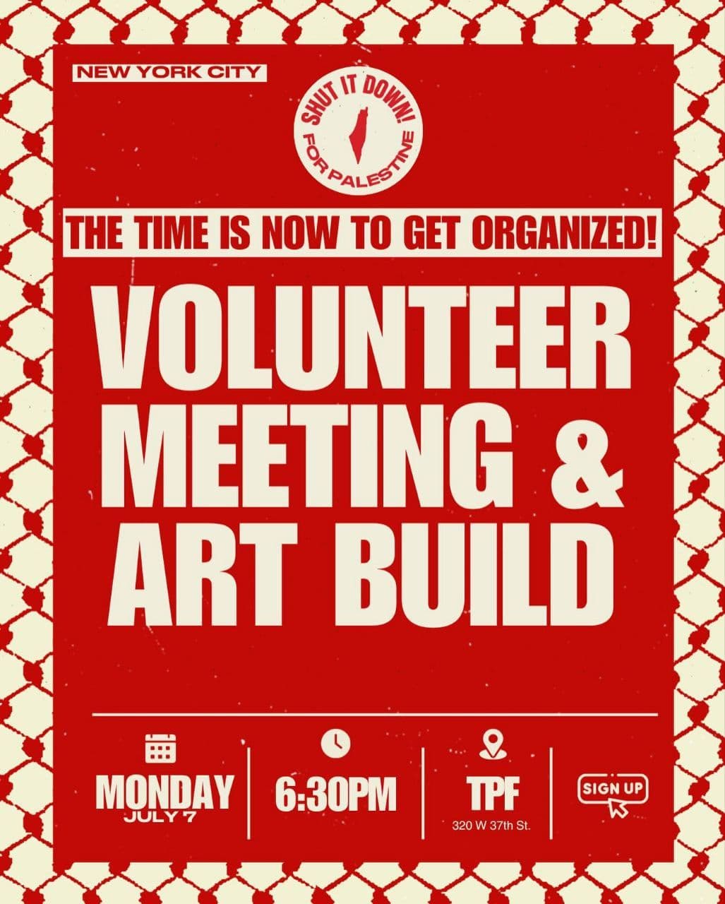VOLUNTEER MEETING & ART BUILD