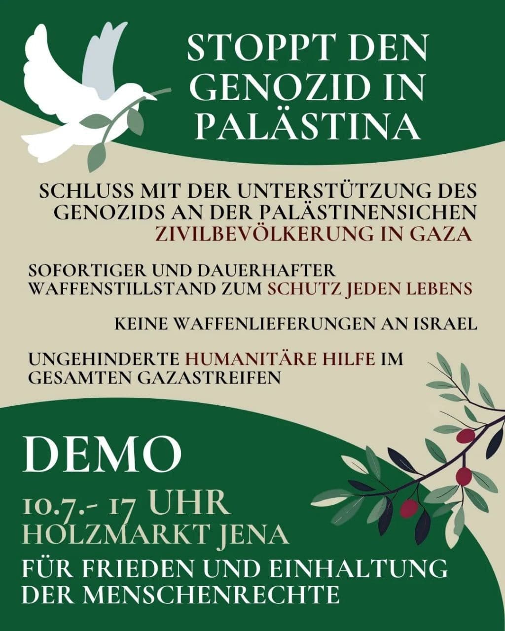 STOPPT DEN GENOZID IN PALÄSTINA