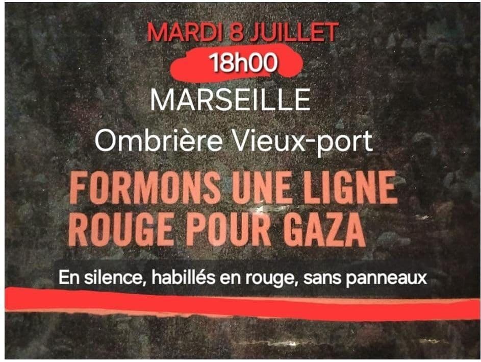 FORMONS UNE LIGNE ROUGE POUR GAZA