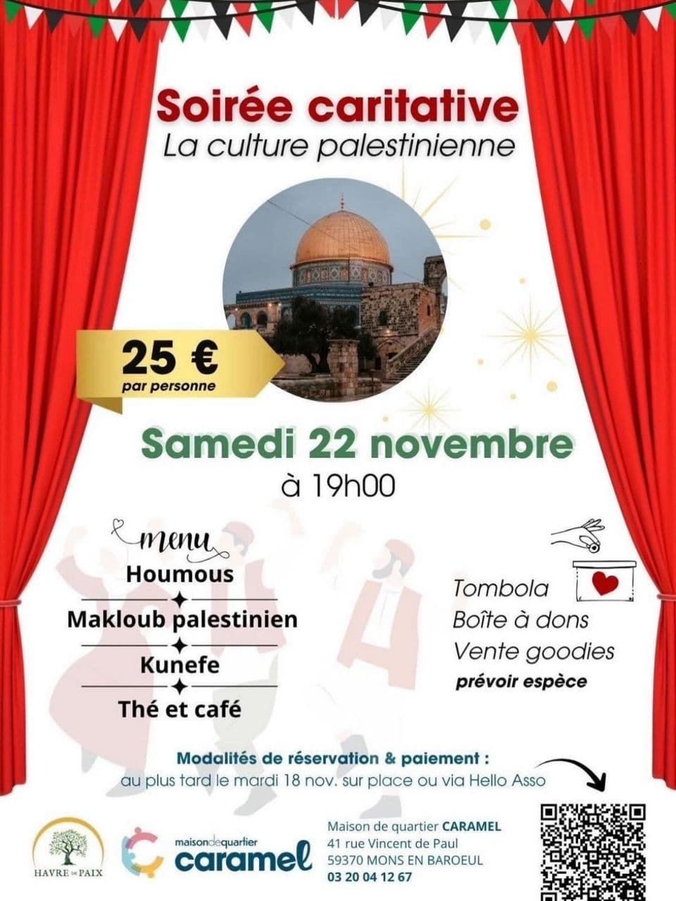 Soirée caritative La culture palestinienne