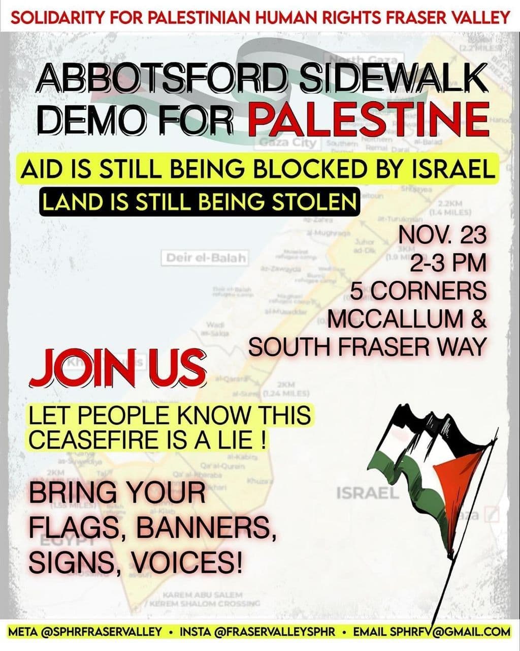 ABBOTSFORD SIDEWALK DEMO FOR PALESTINE