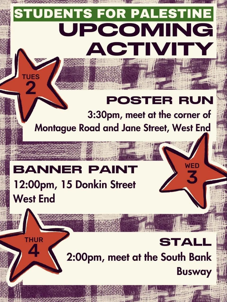 STUDENTS FOR PALESTINE / 3 December 