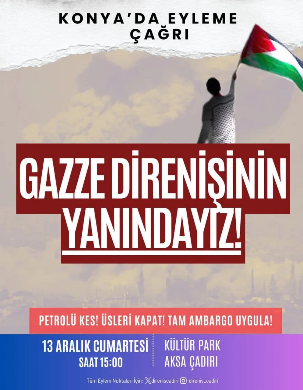 GAZZE DIRENISININ YANINDAYIZ!