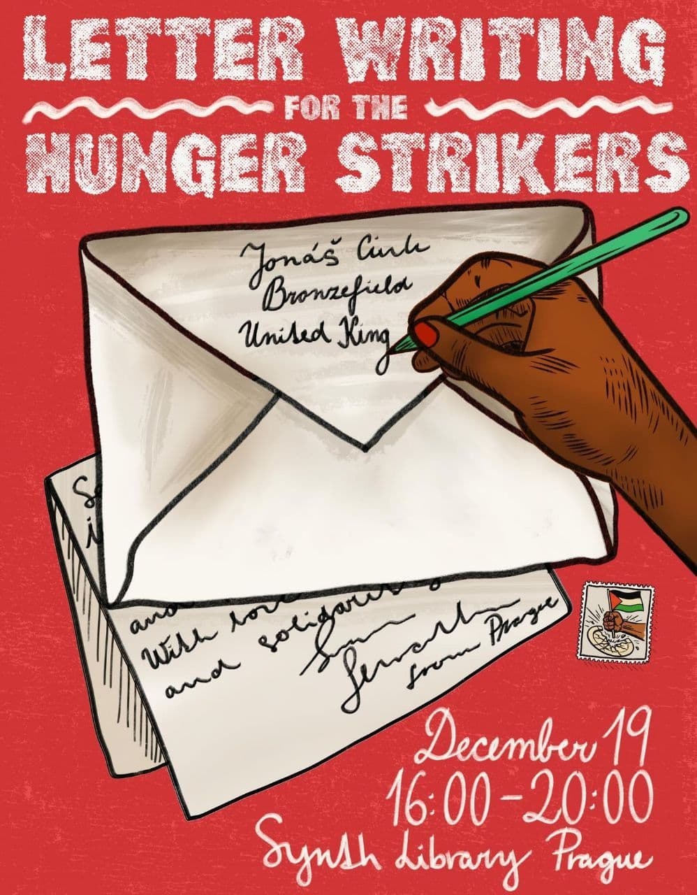 LETTER WRITING FOR THE A HUNGER STRIKERS