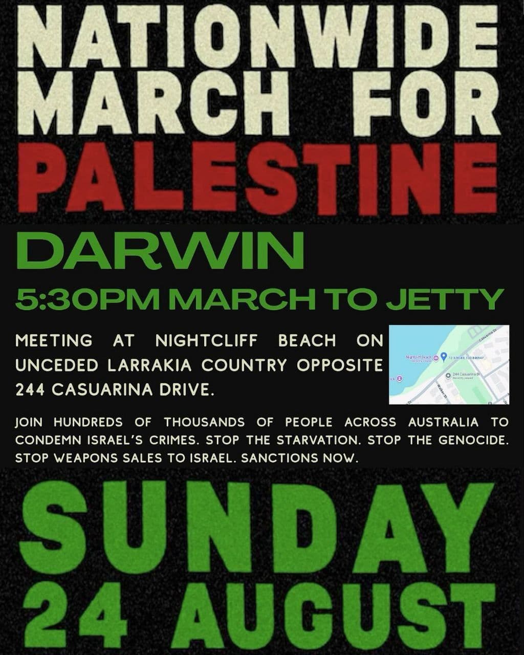 NATIONWIDE MARCH FOR PALESTINE (Nightcliff)
