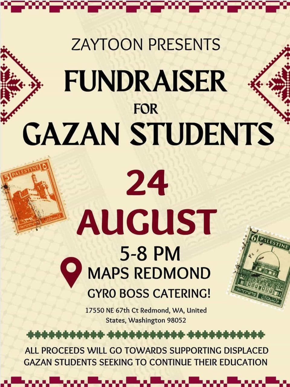 FUNDRAISER FOR GAZAN STUDENTS