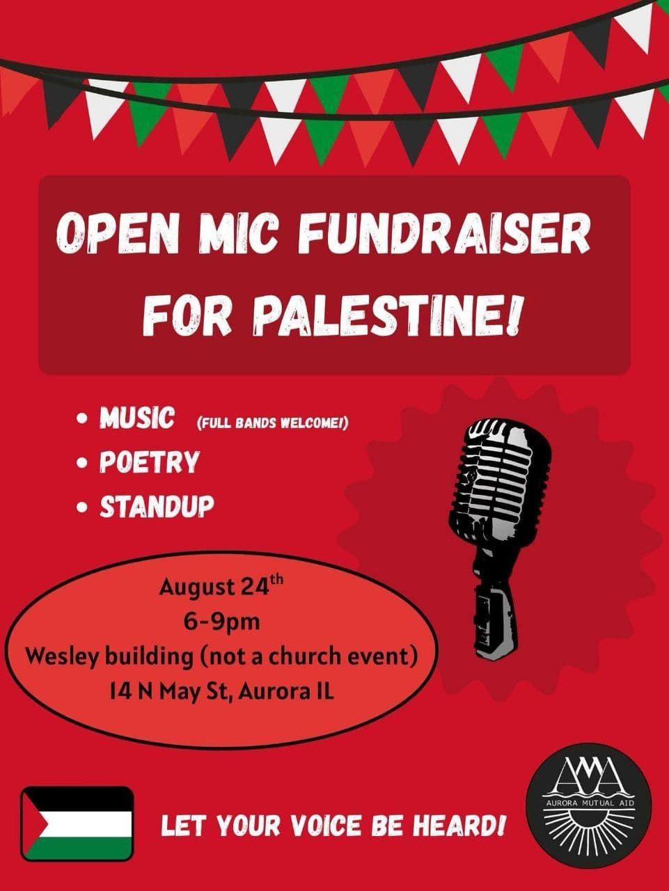 OPEN MIC FUNDRAISER FOR PALESTINE!
