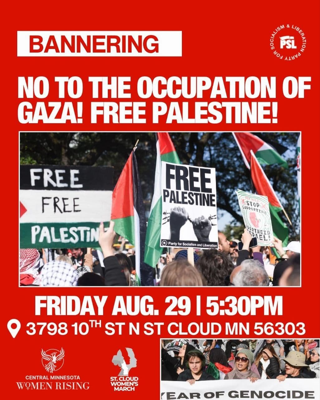 NO TO THE OCCUPATION OF GAZA! FREE PALESTINE!
