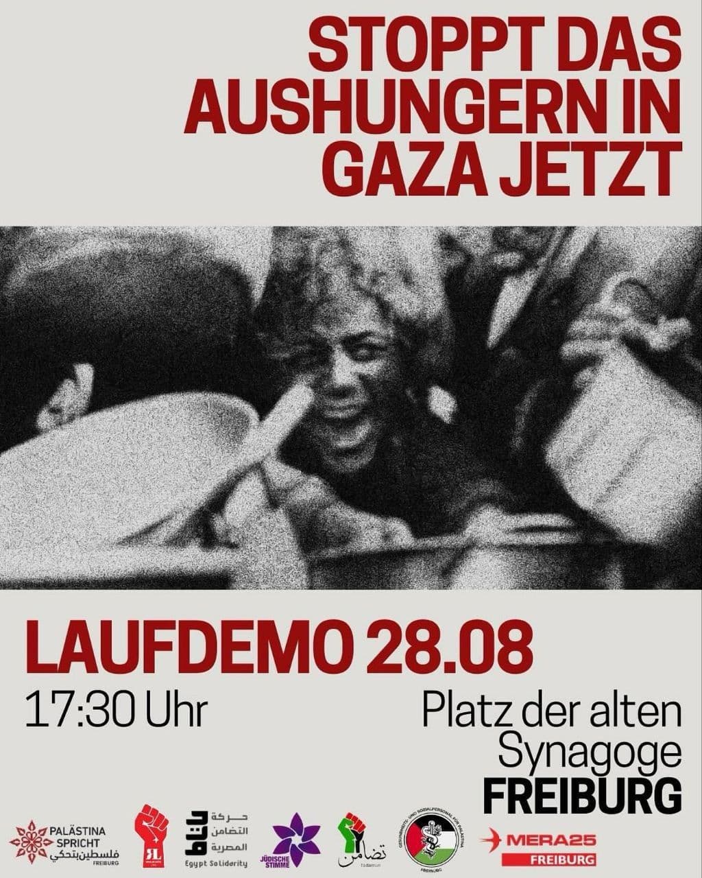 STOPPT DAS AUSHUNGERN IN GAZA JETZT