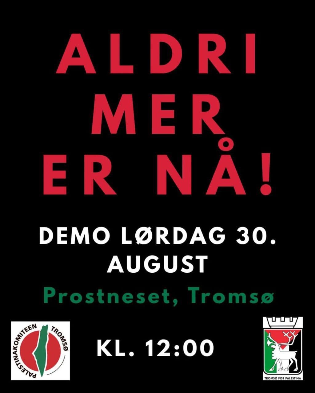 ALDRI MER ER NÄ!
