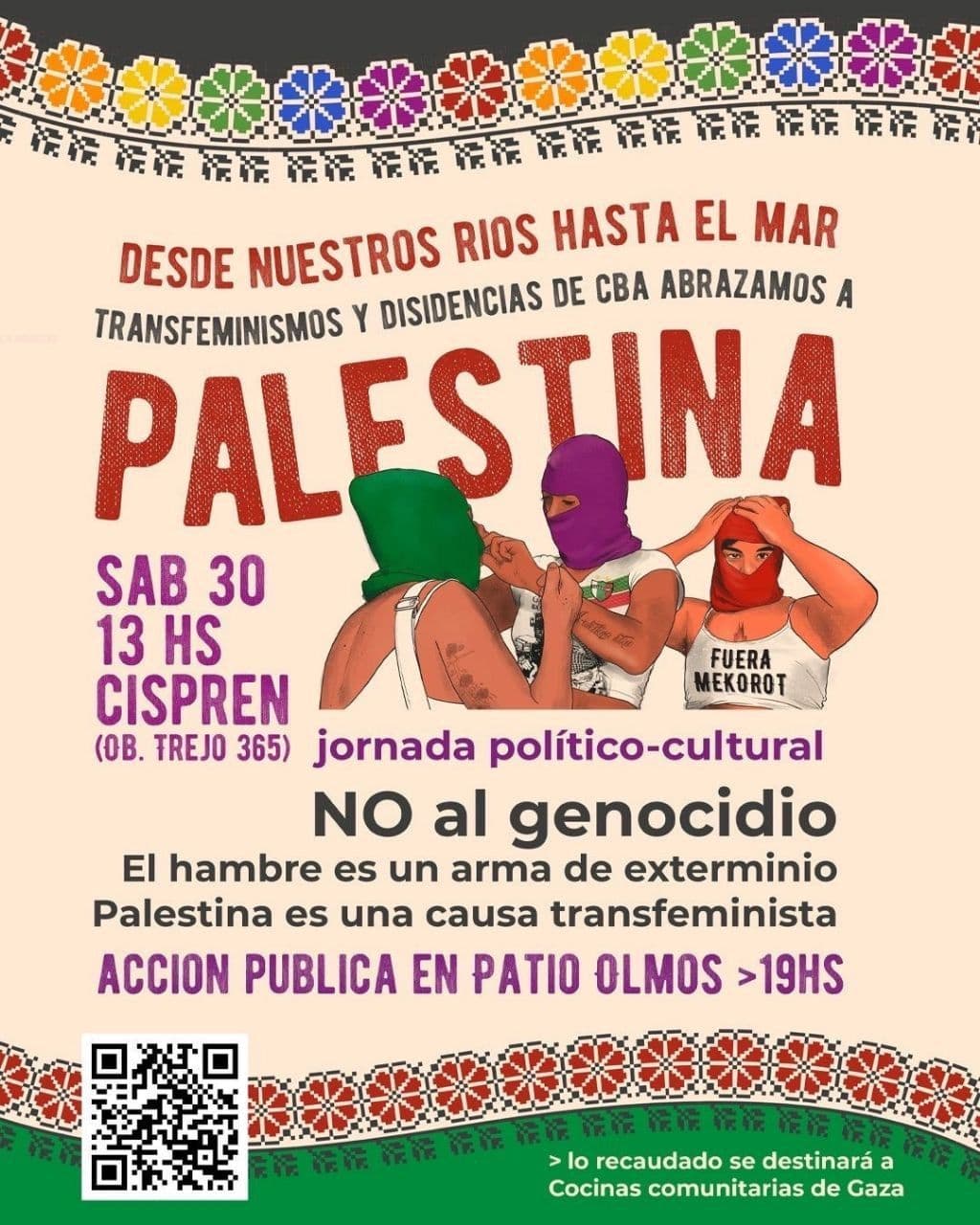 TRANSFEMINISMOS Y DISIDENCIAS DE CBA ABRAZAMOS A PALESTINA