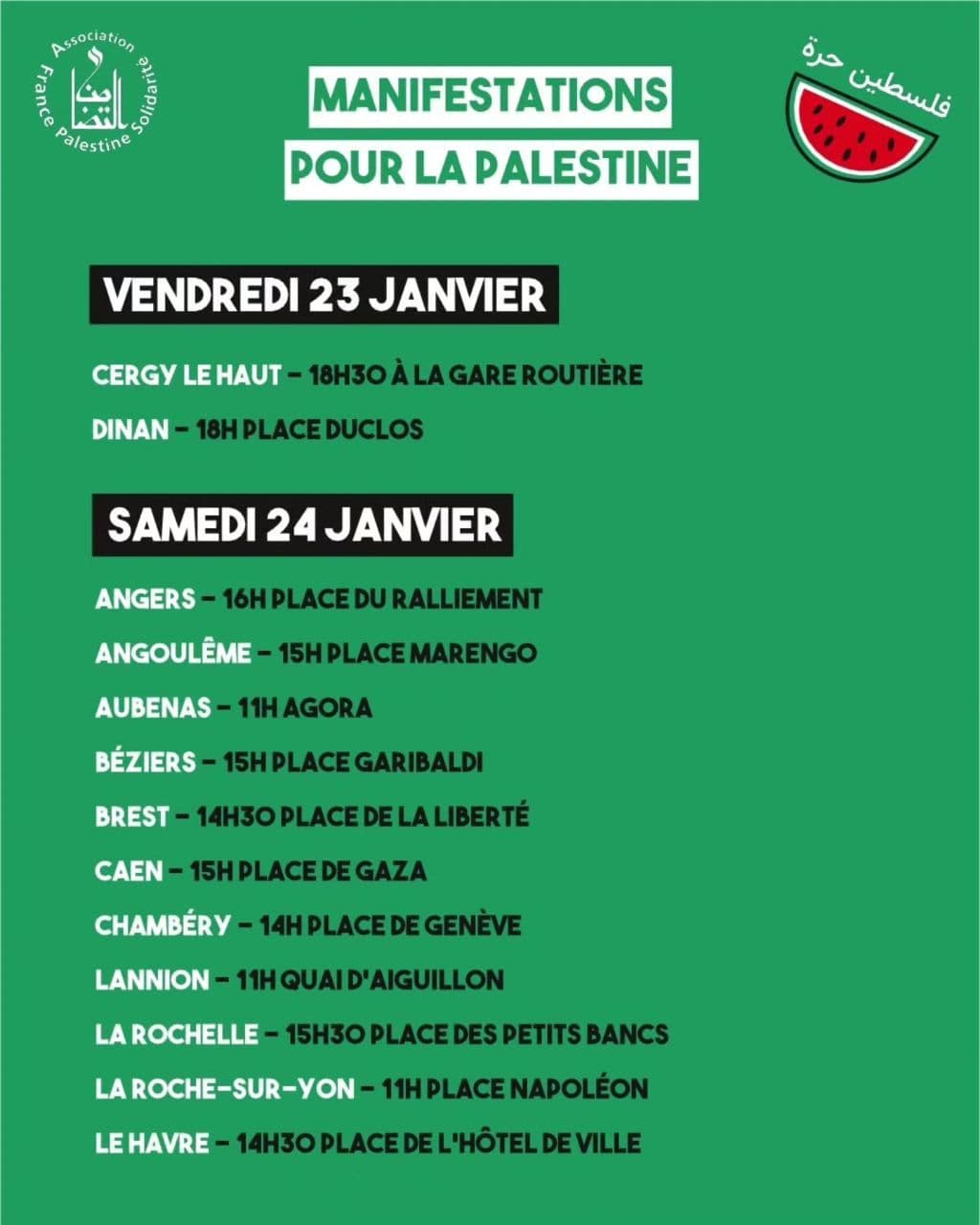 MANIFESTATIONS POUR LA PALESTINE / Beziers